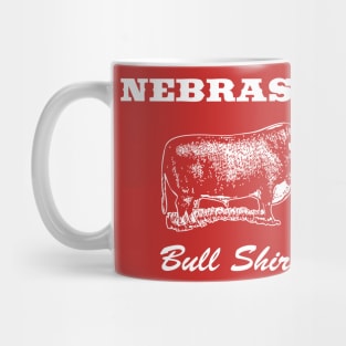 Nebraska Bull Shirt T-shirt by Corn Coast Mug